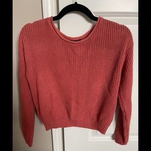 Pink Crop Sweater